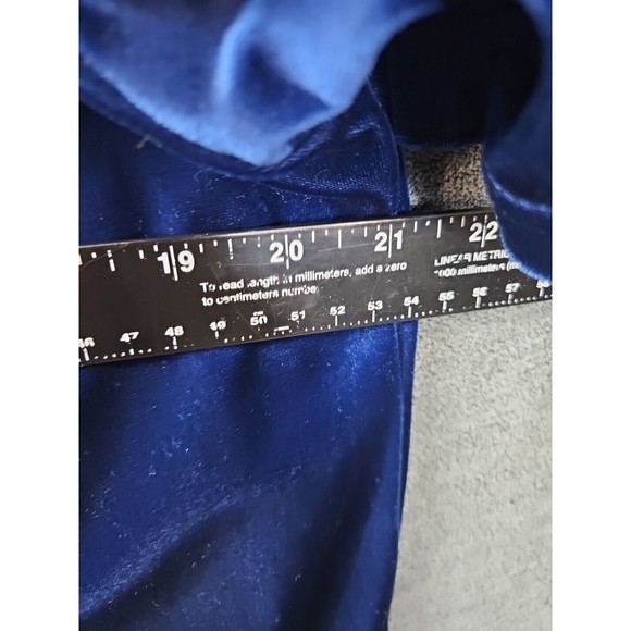 Vintage Blast Women's LG  3 Piece Velour Blue Track Suit Pockets Shoulder Pads - Picture 7 of 16